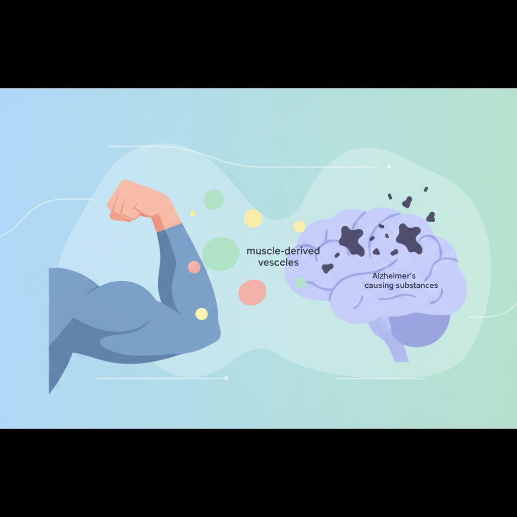 筋肉が脳を守る——運動で放出される「筋肉由来小胞」がアルツハイマー病の原因物質を除去することが判明