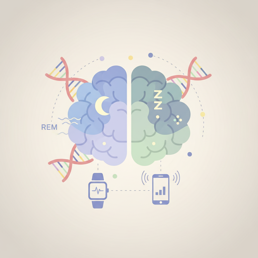 レム睡眠とノンレム睡眠を司る遺伝子は別だった——8万人のウェアラブルデータが「眠りの設計図」を解明