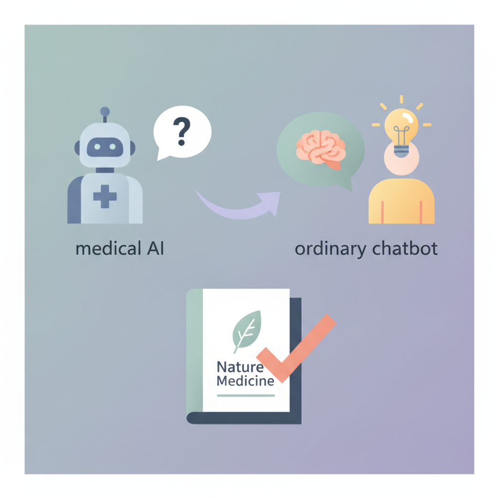 医療専用AIより「普通のチャットボット」の方が賢かった——Nature Medicineが突きつけた意外な検証結果