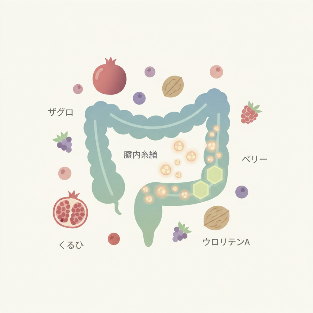 ザクロ・くるみ・ベリーが腸を守る「本当の主役」は腸内細菌だった——ウロリチンAが腸のバリアを強める仕組み